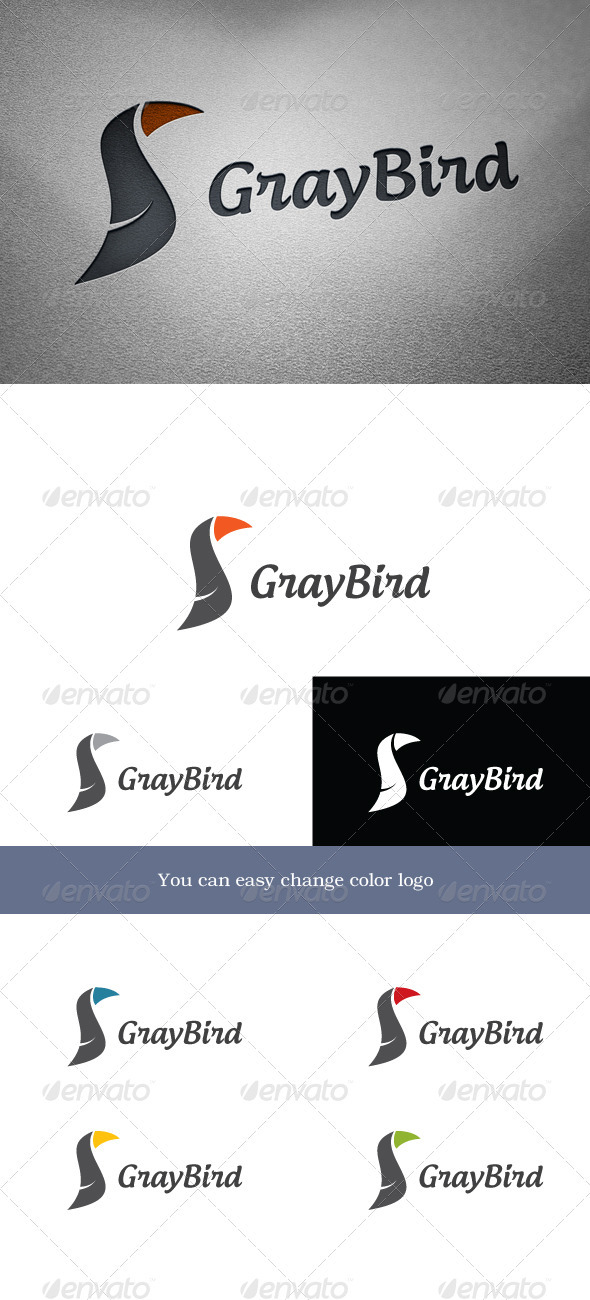 GrayBird Logo - Animals Logo Templates