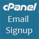 Cpanel Email Signup Plugin