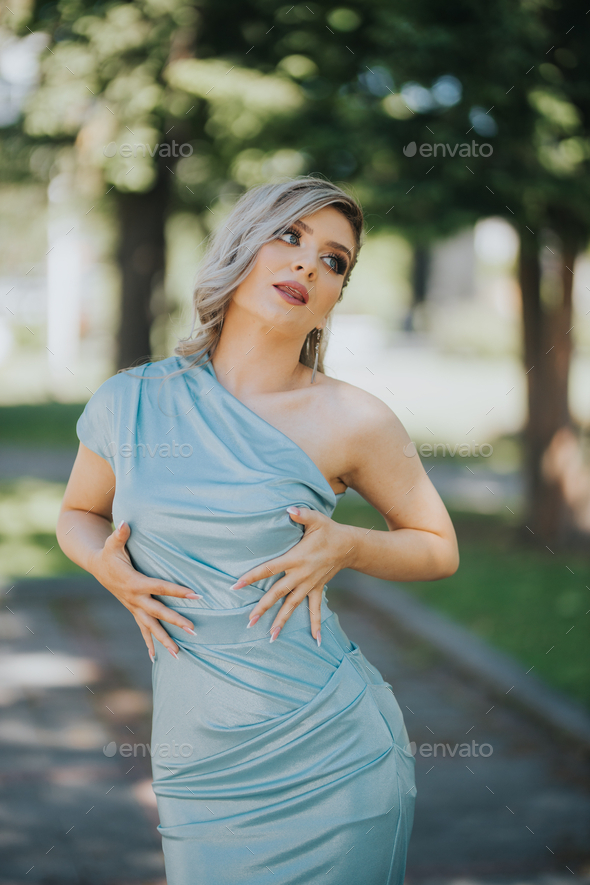 Sexy baby fashion blue dress