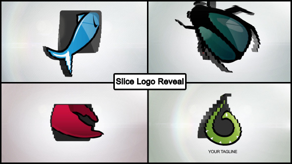 Slice Logo Reveal 4 In 1