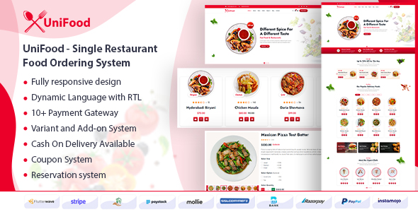 UniFood  Single Restaurant Food Ordering System