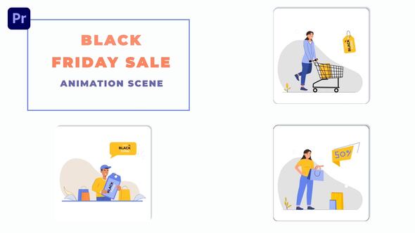 Premiere Pro Black Friday Sale Scene Animation