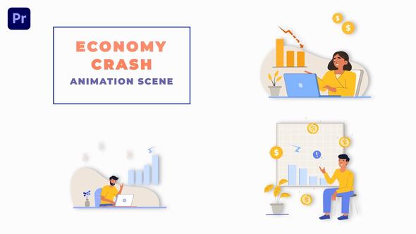 Economy Crash Premiere Pro Animation Scene