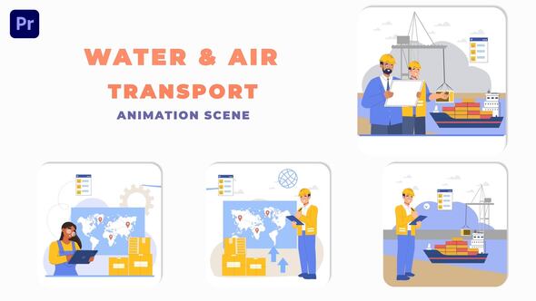 Premiere Pro Water and Air Transport Animation