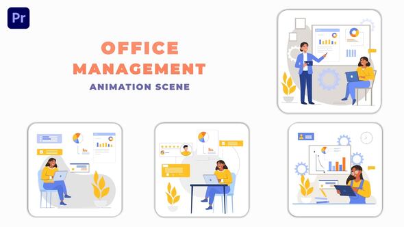 Office Management Premiere Pro Animation Scene