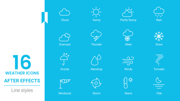 Weather Icon Line pack