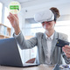 Woman, laptop and online shopping with credit card in virtual reality for ecommerce or banking at o - PhotoDune Item for Sale