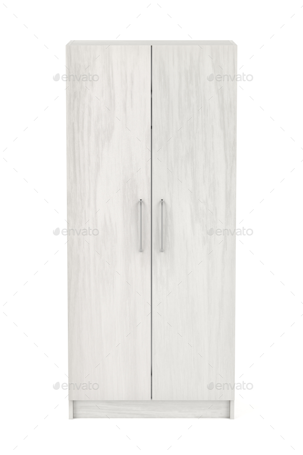 Modern wooden wardrobe - Stock Photo - Images