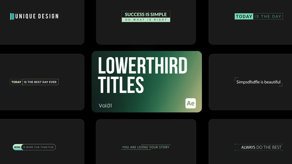 Lowerthird Titles 01 for After Effects Titles template preview