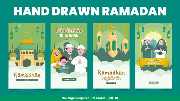 Ramadan Stories Elements template preview