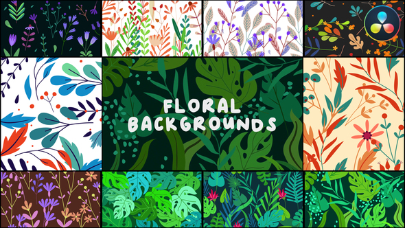Floral Backgrounds for DaVinci Resolve