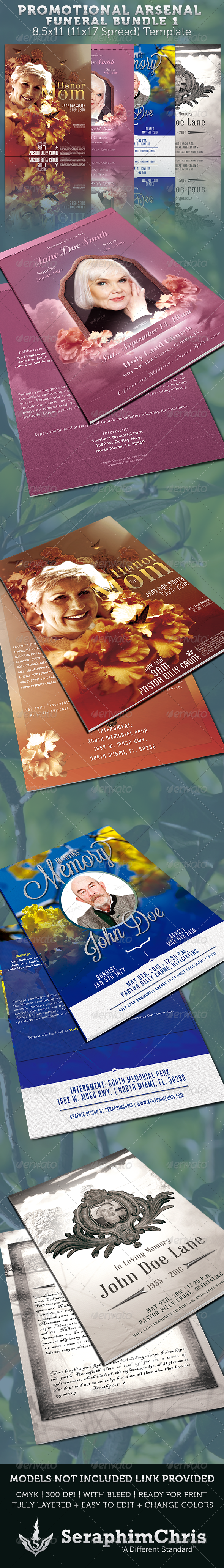 Promotional Arsenal Funeral Program Bundle 1 - Informational Brochures