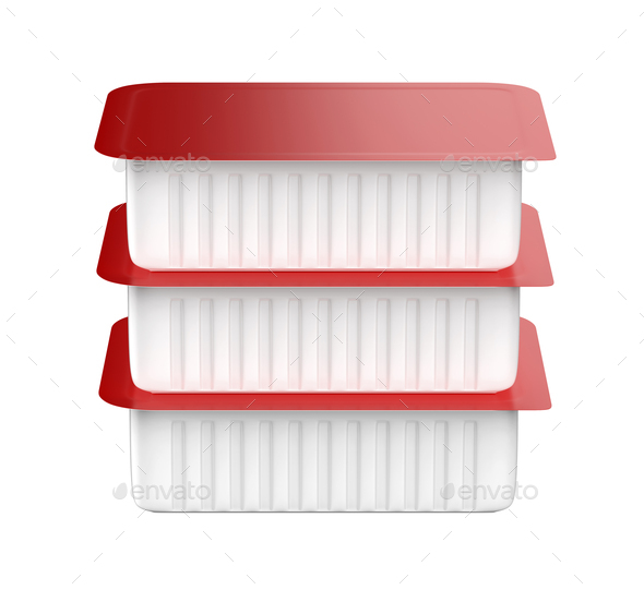 Plastic containers for various types of food - Stock Photo - Images