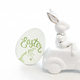 Easter background with a ceramic hare in the car. - PhotoDune Item for Sale