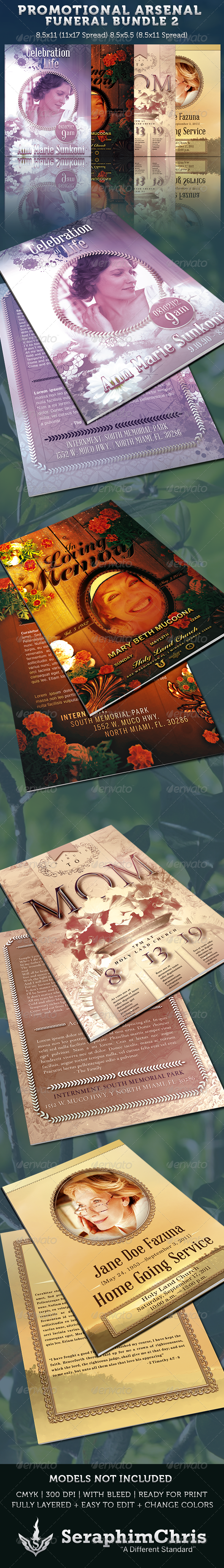 Promotional Arsenal Funeral Program Bundle 2 - Informational Brochures