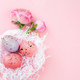 Easter eggs nest and Buttercups flower bouquet on pastel pink background, copy space. - PhotoDune Item for Sale