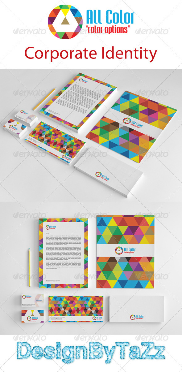 All Colors Corporate Identity Package - Stationery Print Templates