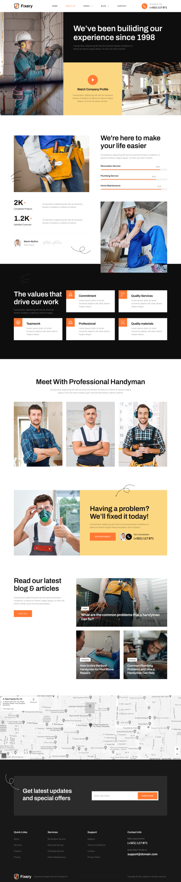 Fixery ? Handyman & Repair Services Elementor Template Kit