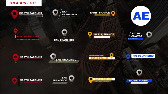 Location Titles | AE Elements template preview