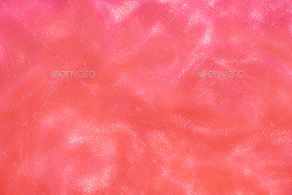 viva magenta Shiny Abstract Background. Paints, Acrylic, Glitter in Water. - Stock Photo - Images