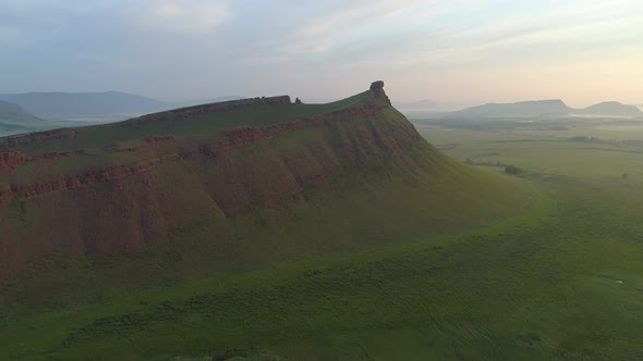 To Fly Over  Mountain Ridge at Sunrise alt