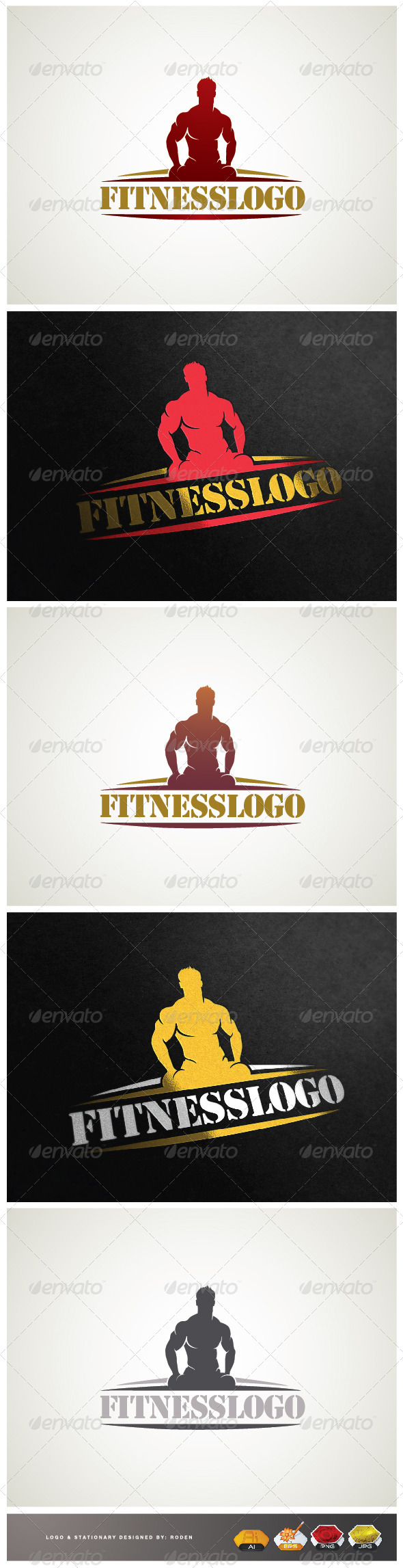 fitness gym - Humans Logo Templates
