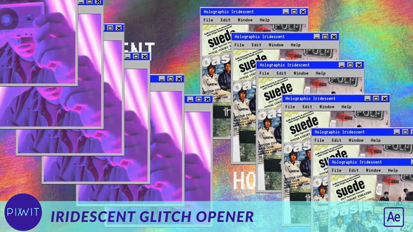 Iridescent Holographic Glitch Opener