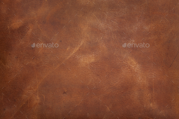 Brown leather texture background from a pair of chaps - Stock Photo - Images
