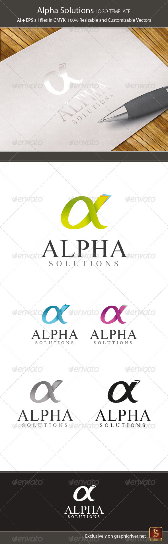 Alpha Logo Template - Letters Logo Templates