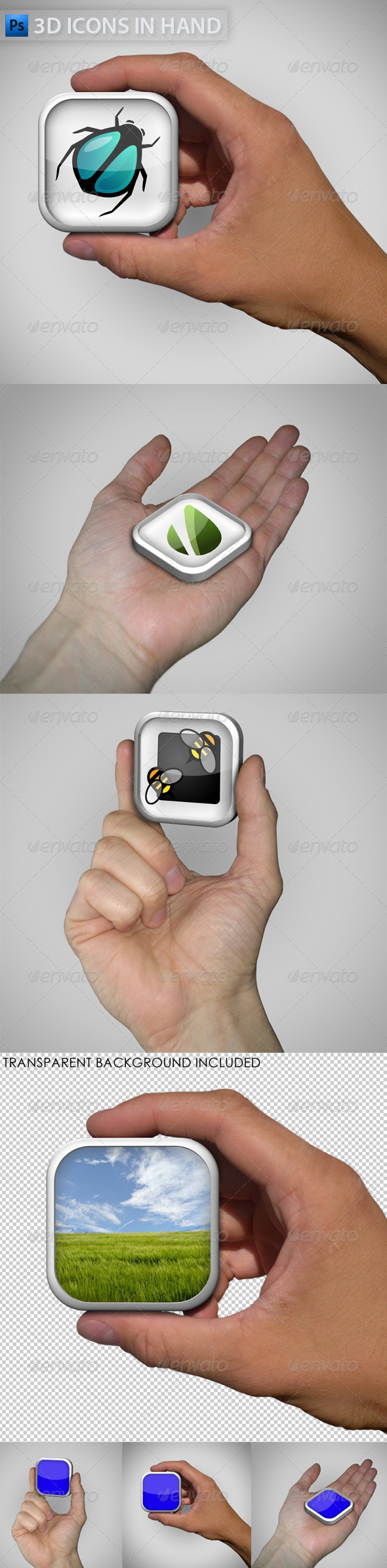 3D Icon in Hand - Miscellaneous Graphics