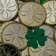 Golden coins with clovers background  - PhotoDune Item for Sale