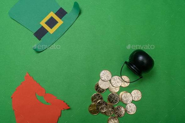 Flat lay photography for Saint Patrick's Day celebration - Stock Photo - Images