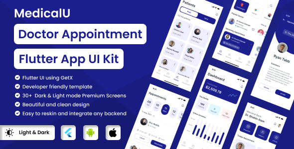 MedicalU - Doctor Appointment Flutter App UI Kit