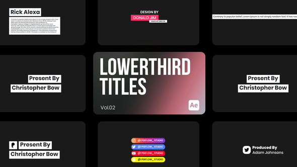 Lowerthird Titles 02 for After Effects Titles template preview