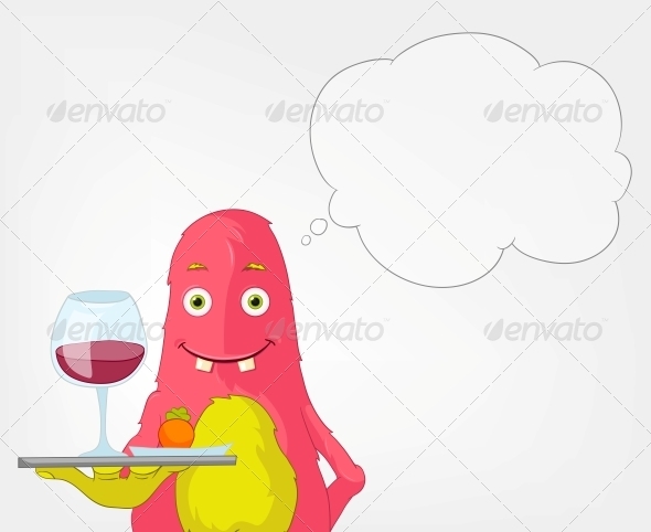 Funny Monster - Waiter - Monsters Characters