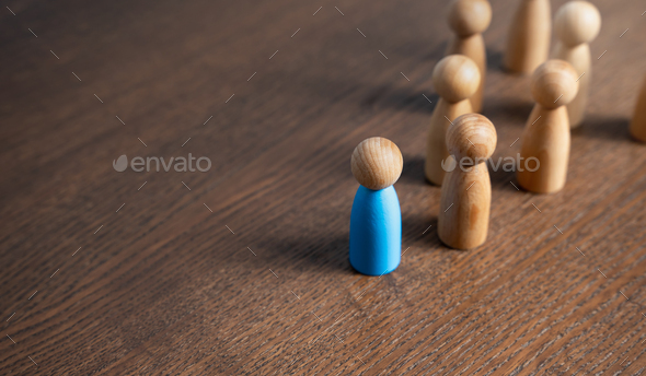 People follow the leader. The art of leading. Social skills. Guide.  - Stock Photo - Images