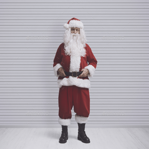 Santa Claus arrested at the police department - Stock Photo - Images