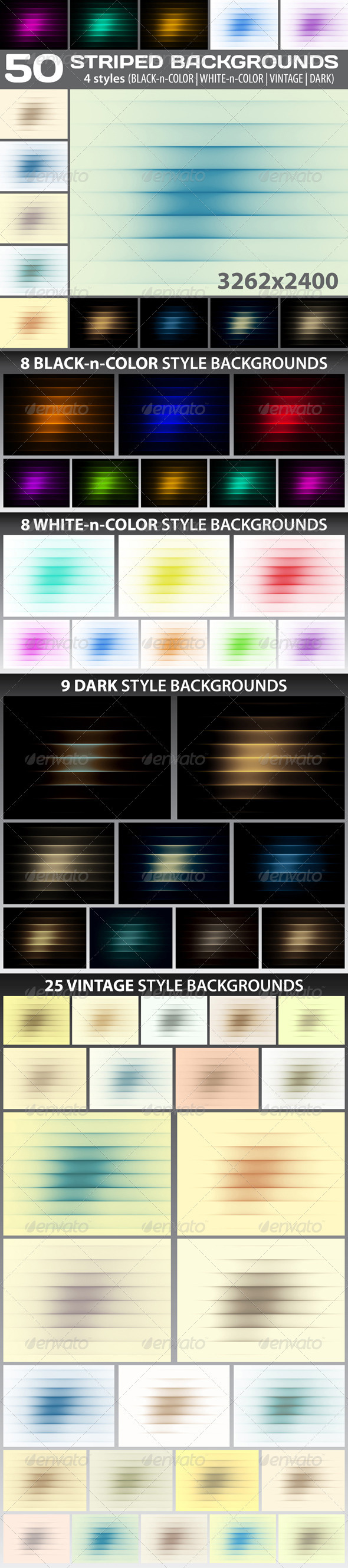 50 Striped Backgrounds - Abstract Backgrounds