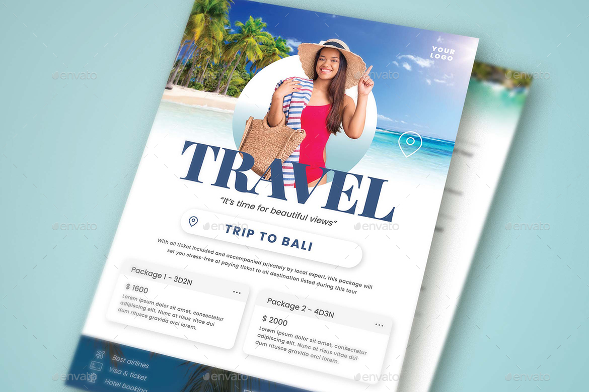 Travel & Itinerary Flyer Template, Print Templates | GraphicRiver