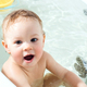 Kid taking bath. Child bathing in bathtub. Little baby playing with water. - PhotoDune Item for Sale
