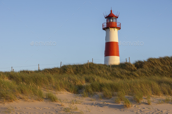 Lighthouse List on the Island Sylt - Stock Photo - Images