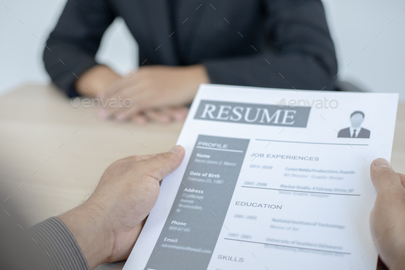 Job interview and job application