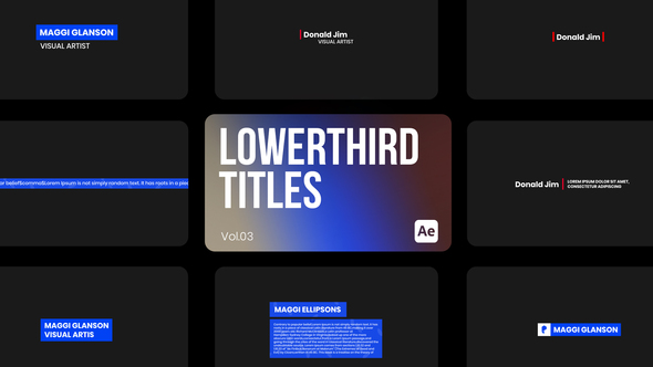 Lowerthird Titles 03 for After Effects Titles template preview