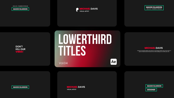 Lowerthird Titles 04 for After Effects Titles template preview