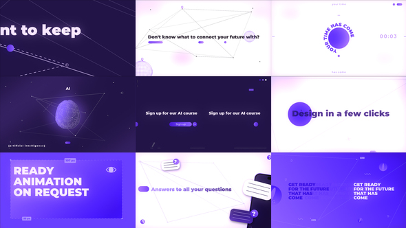 Digital Presentation Titles template preview