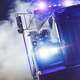 Semi Truck Drive Out of Smoke at Night - PhotoDune Item for Sale