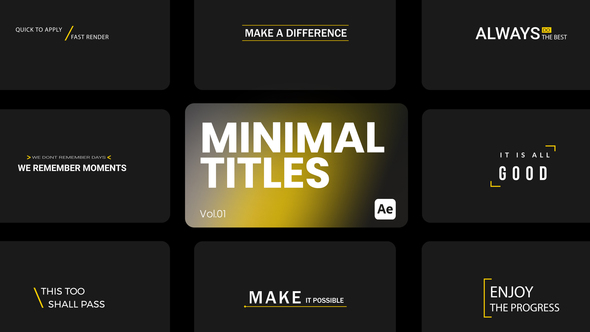 Minimal Titles 01 for After Effects Titles template preview