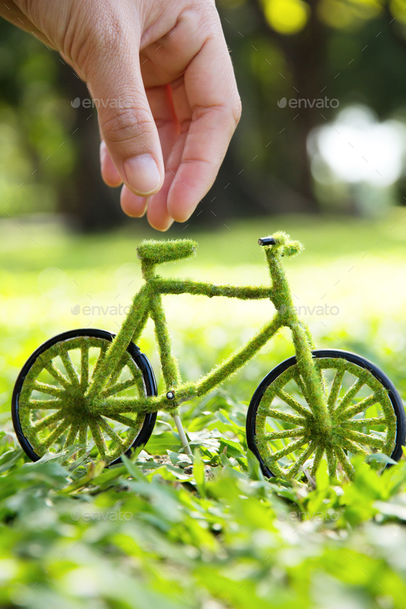 Green bicycle icon concept - Stock Photo - Images