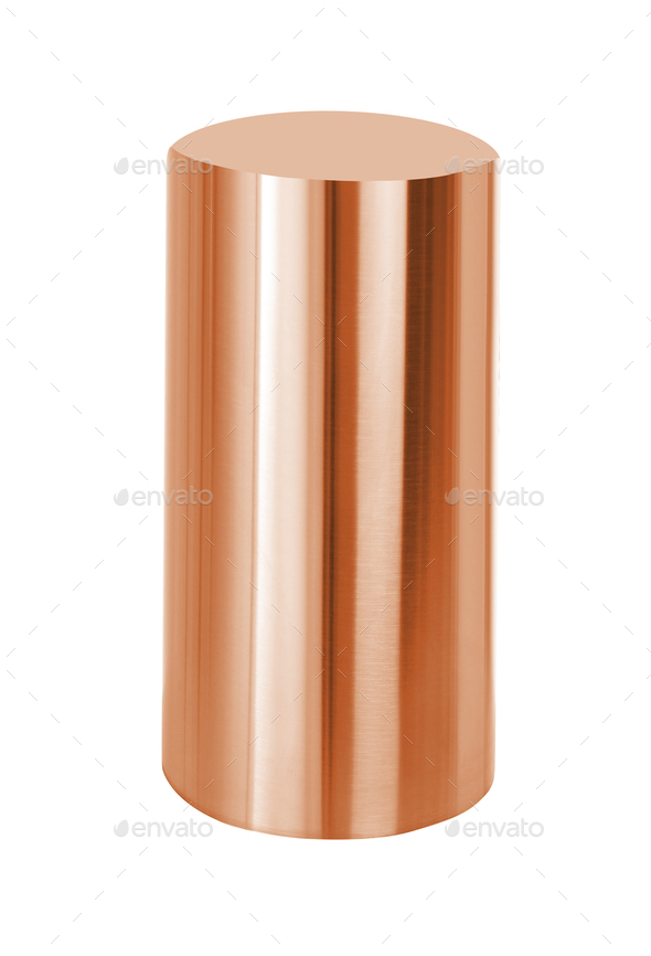 copper roll isolated on white background