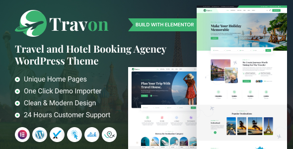 Travon – Tour and Hotel Booking WordPress Theme